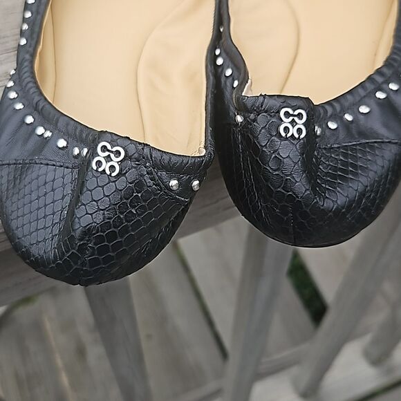 Coach Delia studded and snakeskin flats size 8.5 - Picture 5 of 9
